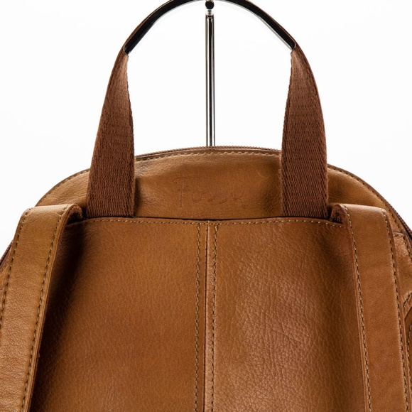 *SOLD*FOSSIL Brown Leather Backpack - Picture 4 of 5